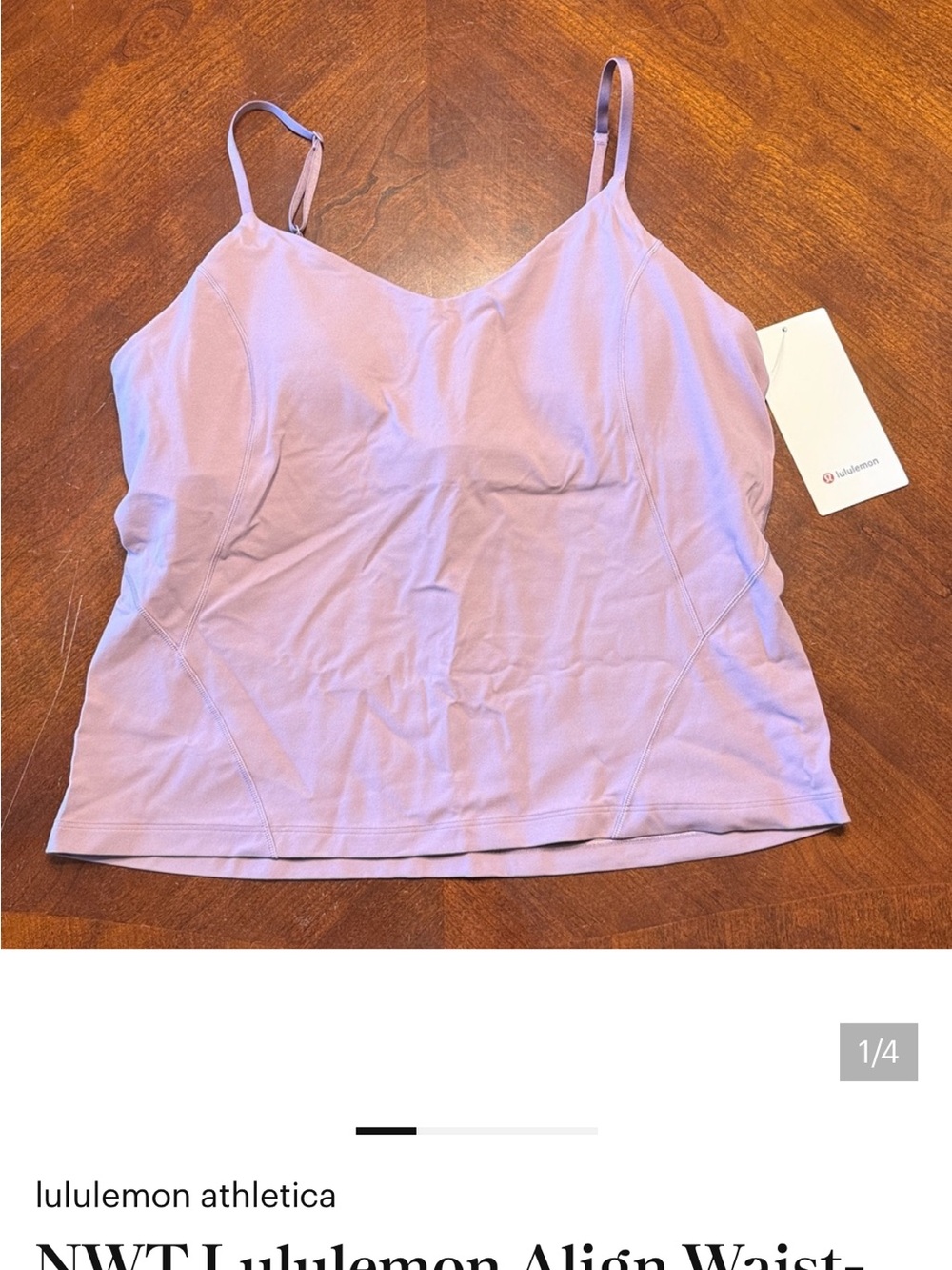 lululemon athletica Light Purple Adjustable-Strap Camisole